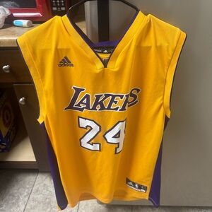 Los Angeles Lakers Adidas NBA Jersey #24 Kobe Bryant Basketball Men Sz L